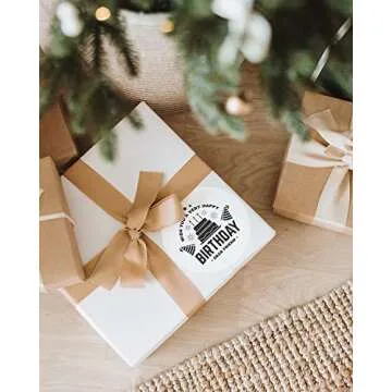 MUNBYN 3 Inch White Circle Thermal Labels: 500 Roll