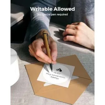 MUNBYN 3 Inch White Circle Thermal Labels: 500 Roll