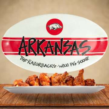 Magnolia Lane Arkansas Razorbacks Heavy Duty Melamine Oval Serving Platter 12” Party Platter Dish ...