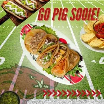 Magnolia Lane Arkansas Razorbacks Heavy Duty Melamine Oval Serving Platter 12” Party Platter Dish for Tailgating, BBQ’s, Poolside- Ideal Gift for Graduation/Alumni- Show Your SEC NCAA Team Spirit