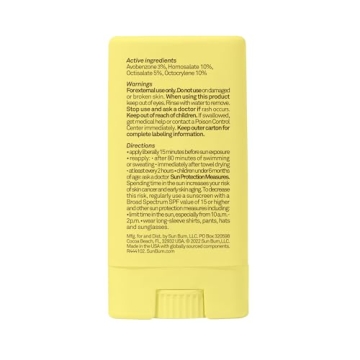 Sun Bum Kids SPF 50 Clear Face Stick Sunscreen | Broad Spectrum Sunblock with Vitamin E | Wet or Dry Skin Application | Hawaii 104 Act Compliant (Octinoxate & Oxybenzone Free)| Travel Friendly 0.53 oz