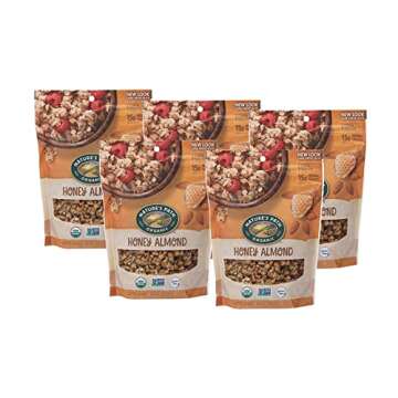Nature's Path Organic Gluten Free Honey Almond Granola, 11 Ounce (Pack of 5), Non-GMO, 15g Whole Gra...
