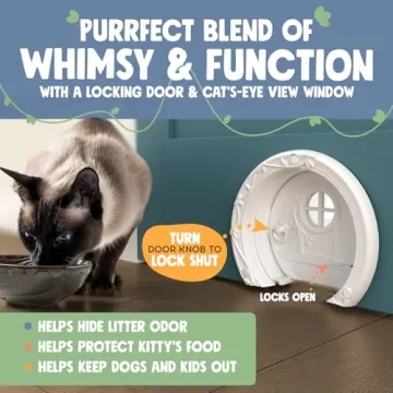 Stylish Gnome Door Cat Door for Easy Installation