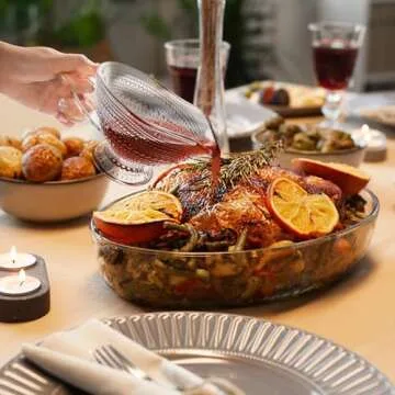 Elegant ZOOFOX Glass Gravy Boat Set for Special Occasions