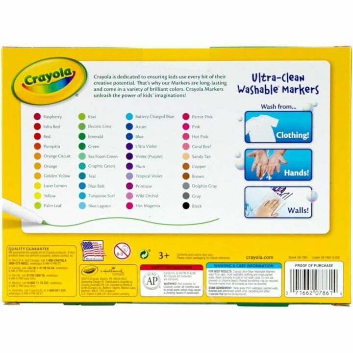 Crayola 40-Count Fine Line Washable Markers for Kids
