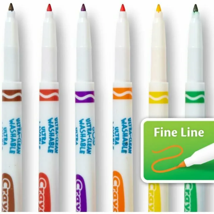 Crayola 40-Count Fine Line Washable Markers for Kids