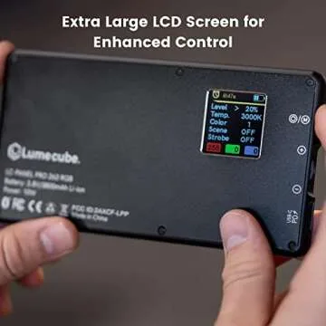 Lume Cube Panel Pro 2.0 RGB Camera Light | for Photography & Videography, fits Sony, Nikon, Canon, Panasonic, Fuji, and More | Bluetooth App, Adjustable Color, Camera Mount & Diffuser Included