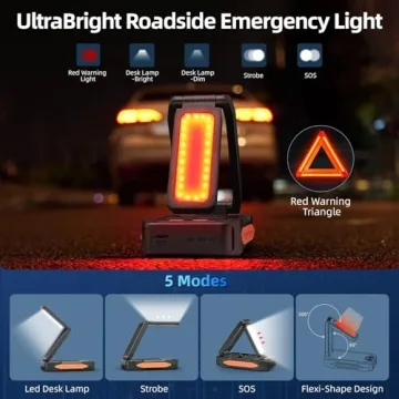 BIZEWO Car Battery Jump Starter with Foldable Light - 4000A