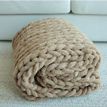 Maetoow Chenille Chunky Knit Blanket Soft Warm Throw