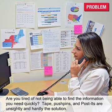 Ultimate Office AdjustaView 10-Pocket Desk Reference Organizer with Supplies Storage Base and EZ-Loa...