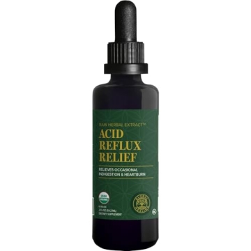 Global Healing Center Acid Reflux Relief Organic Liquid Supplement W/Slippery Elm - Helps Upset Stom...