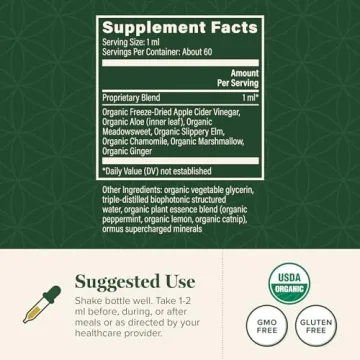 Organic Acid Reflux Relief Supplement - Fast-Acting Digestive Aid - 2 Fl oz