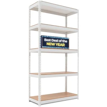 HOMEDANT 5 Tier Adjustable Laminated Heavy Duty Shelving Unit