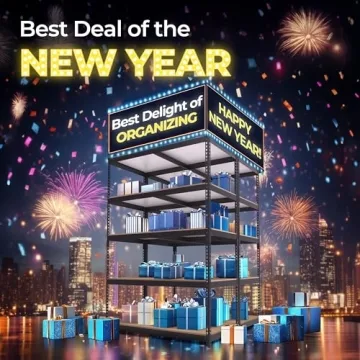 HOMEDANT Adjustable Heavy Duty 5 Tier White Shelving Unit