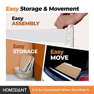 HOMEDANT Adjustable Heavy Duty 5 Tier White Shelving Unit