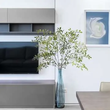 Ttranewsoo 2Pcs Nandina Branches 43.7" Greenery Decor