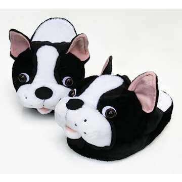 Onmygogo Fuzzy Animal Plush Slippers for Women