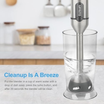 Gavasto Immersion Blender 800W Scratch Resistant Hand Mixer