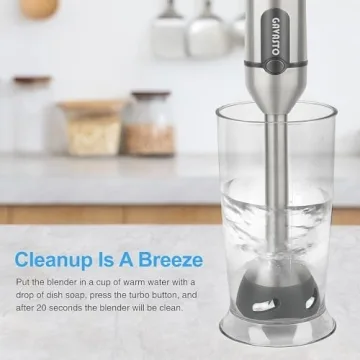 Gavasto Immersion Blender 800W Scratch Resistant Hand Mixer