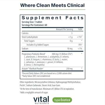 Hyperbiotics Vital Nutrients Pro-15 Advanced Probiotics for Women and Men | 15 Strains + Kiwifruit |...