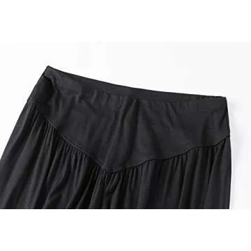 AvaCostume Womens Modal Cotton Soft Yoga Sports Dance Harem Pants, M, Black