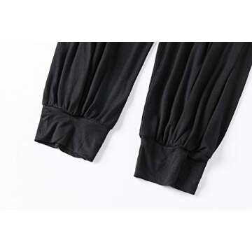 AvaCostume Womens Modal Cotton Soft Yoga Sports Dance Harem Pants, M, Black