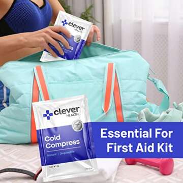 Instant Cold Pack | Disposable Ice Packs - Cold Therapy - for Injuries, Swelling, Inflammation, Muscle Strains, Sprains, Perfect for First aid Kit, Outdoor Activities, Athletes. 5x7 Inches, 6 Pack.