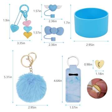 Stanley Cup Accessories Set, Including Lipstick Holder, Silicone Stanley Cup Boot, 2 x Silicone Stra...