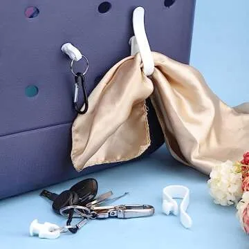 AIERSA Inserts Hooks Accessories for Bogg Bags, Charms Key Holder Carabiner, Pouch Earphone Tassel Keychain Cup Holder Attachment Compatible with Simply Southern Rubber Beach Totes
