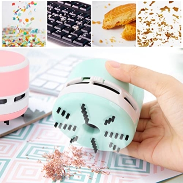 FineInno Mini Crumb Vacuum Cleaner Portable Desktop Sweeper Handheld Cordless Multifunction Cleaning for Home,Office,Cars,Pet Hairs (no Battery Included)