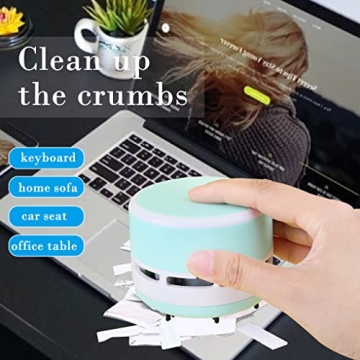FineInno Mini Crumb Vacuum Cleaner Portable Desktop Sweeper Handheld Cordless Multifunction Cleaning for Home,Office,Cars,Pet Hairs (no Battery Included)