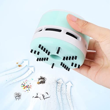 FineInno Mini Crumb Vacuum Cleaner Portable Desktop Sweeper Handheld Cordless Multifunction Cleaning for Home,Office,Cars,Pet Hairs (no Battery Included)