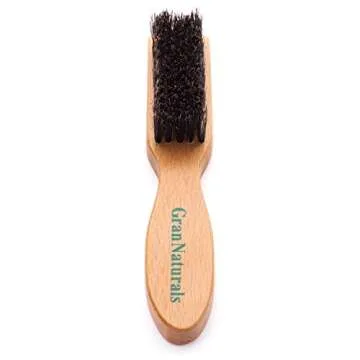 GranNaturals Barber Brush for Fades and Clipper Brush Cleaning - Boar Bristle Salon & Barber Accessory for Fades, Cut Hair, Blades, Climbing & Bouldering
