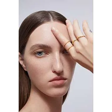 Pearich 14K Gold Filled Stackable Rings for Women