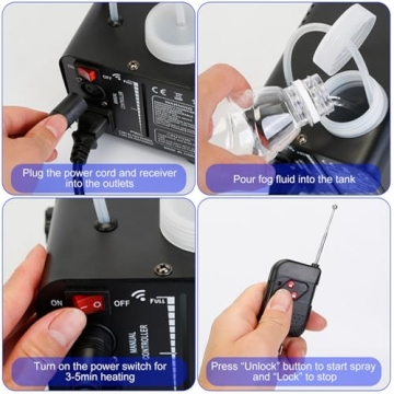 KOCASO Fog Machine with LED Effects for Events