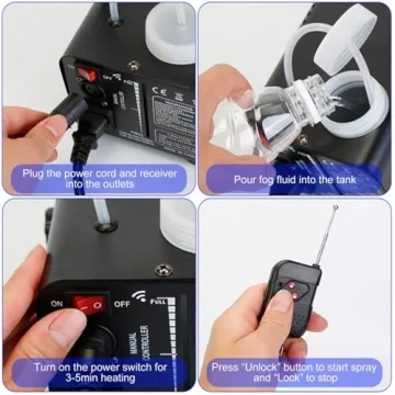 KOCASO Fog Machine with LED Effects for Events