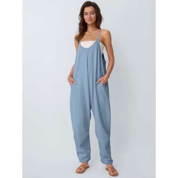 AUTOMET Jumpsuits for Women Casual Summer Outfits Rompers Comfy Beach Vacation Trendy Overalls Jumpe...