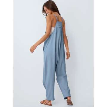 AUTOMET Jumpsuits for Women Casual Summer Outfits Rompers Comfy Beach Vacation Trendy Overalls Jumpers Fashion Clothes 2025 LightBlue S