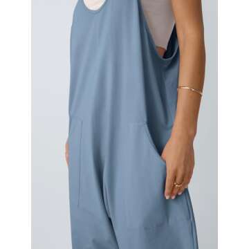 AUTOMET Jumpsuits for Women Casual Summer Outfits Rompers Comfy Beach Vacation Trendy Overalls Jumpers Fashion Clothes 2025 LightBlue S