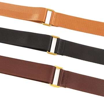 HUADEK Purse Strap Replacement Crossbody Handbag Stripe Wide Adjustable (Brown-purse strap)