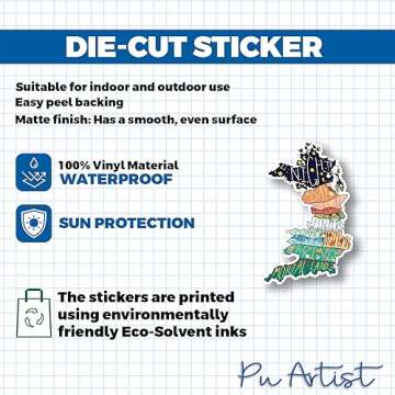 Prythian Map Sticker ACOTAR Sticker Bookish Court Of Dream Book Lover Reading Booktok Acomaf Velaris Reader Smut Vinyl Die Cut Sticker for Car Rear View Mirror Laptop Phone Water Bottle Guitar Helmet