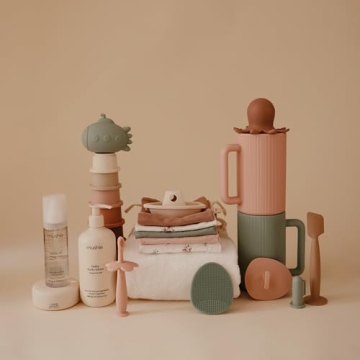 Mushie Organic Cotton Washcloths 5-Pack for Baby Care