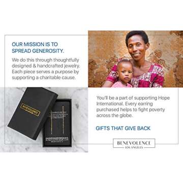 Benevolence LA Gold Plated Chain Earrings, Double Piercing Drop Dangle Long Threaders for Women, Fashion Accessories for Women | Valentines Day Gifts