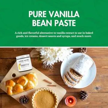 Vanilla Bean Paste - Native Vanilla - All Natural Pure Vanilla Bean Paste - Made with Organic Agave ...