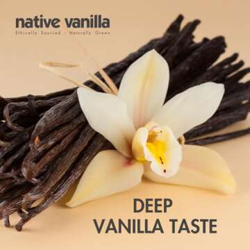 Vanilla Bean Paste - Native Vanilla - All Natural Pure Vanilla Bean Paste - Made with Organic Agave Syrup - For Cooking, Baking & Desserts - 100% Vegan & Kosher - Non-GMO & Gluten-Free - 4 oz