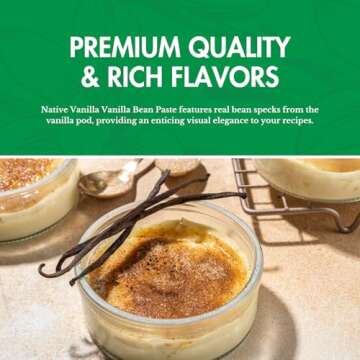 Vanilla Bean Paste - Native Vanilla - All Natural Pure Vanilla Bean Paste - Made with Organic Agave Syrup - For Cooking, Baking & Desserts - 100% Vegan & Kosher - Non-GMO & Gluten-Free - 4 oz