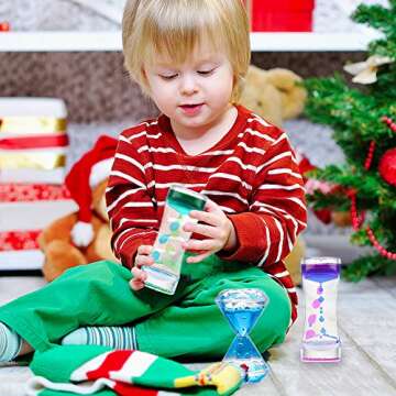 Sensory Toys Liquid Motion Timer Bubbler 3 Set - Best Fidget Toys for Kids Adults for Stress and Anx...