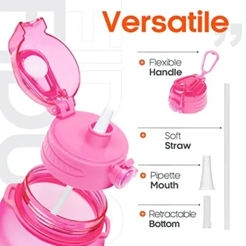 Fidus 1 Gallon Motivational Water Bottle BPA-Free Leakproof