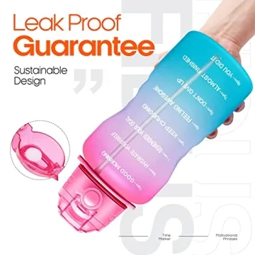 Fidus 1 Gallon Motivational Water Bottle BPA-Free Leakproof