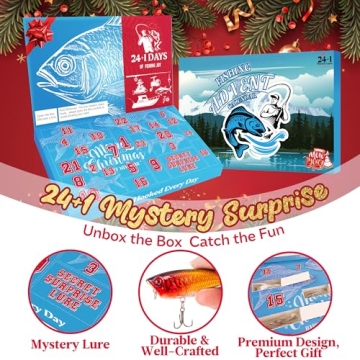 2025 Fishing Advent Calendar Christmas Countdown – 24+1 Lures Set with Mystery Surprise – Fishin...